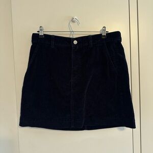 Everlane Navy Corduroy Mini Skirt